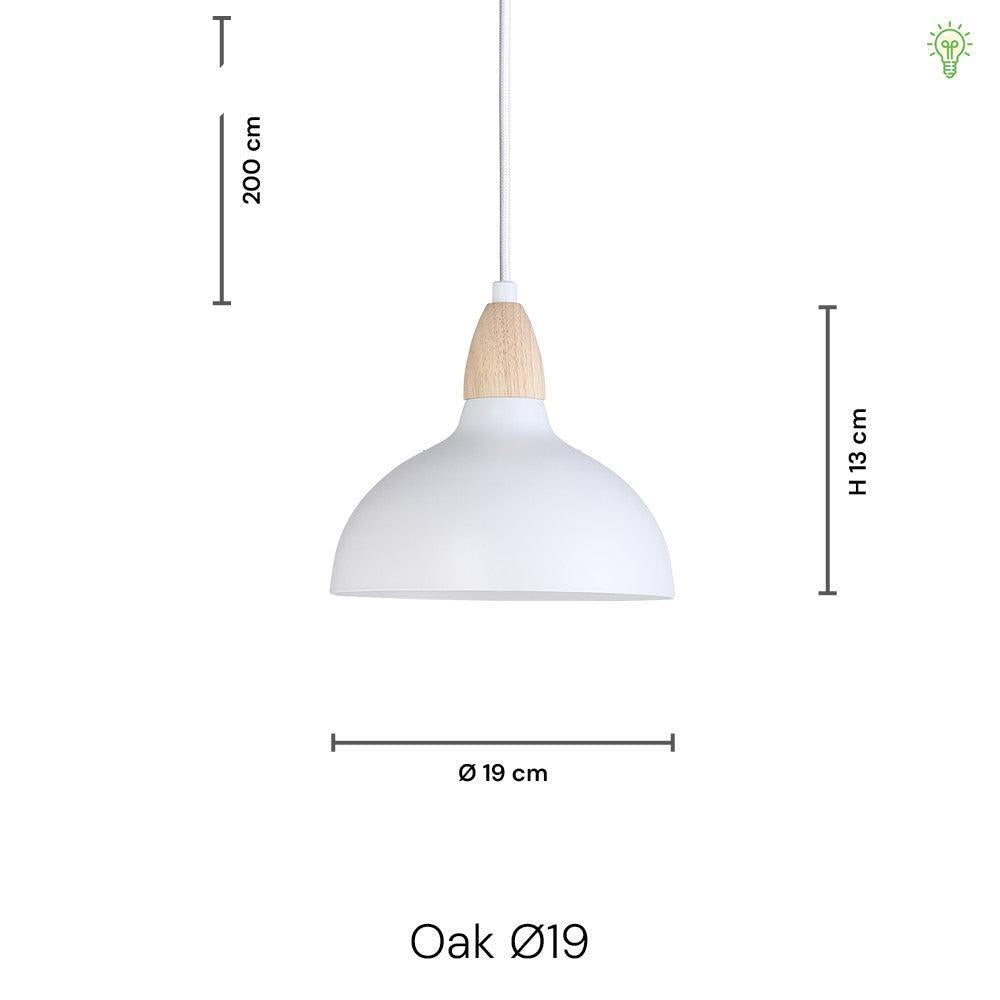 Oak Pendel Ø19 Mørkt Tre