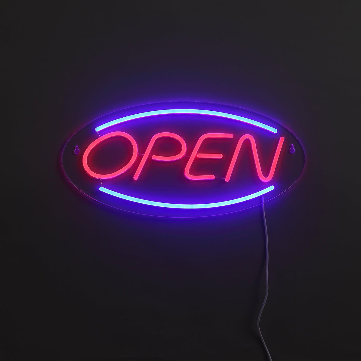 Open Neon Vägglampa Blå/Röd-Lampconcept.se
