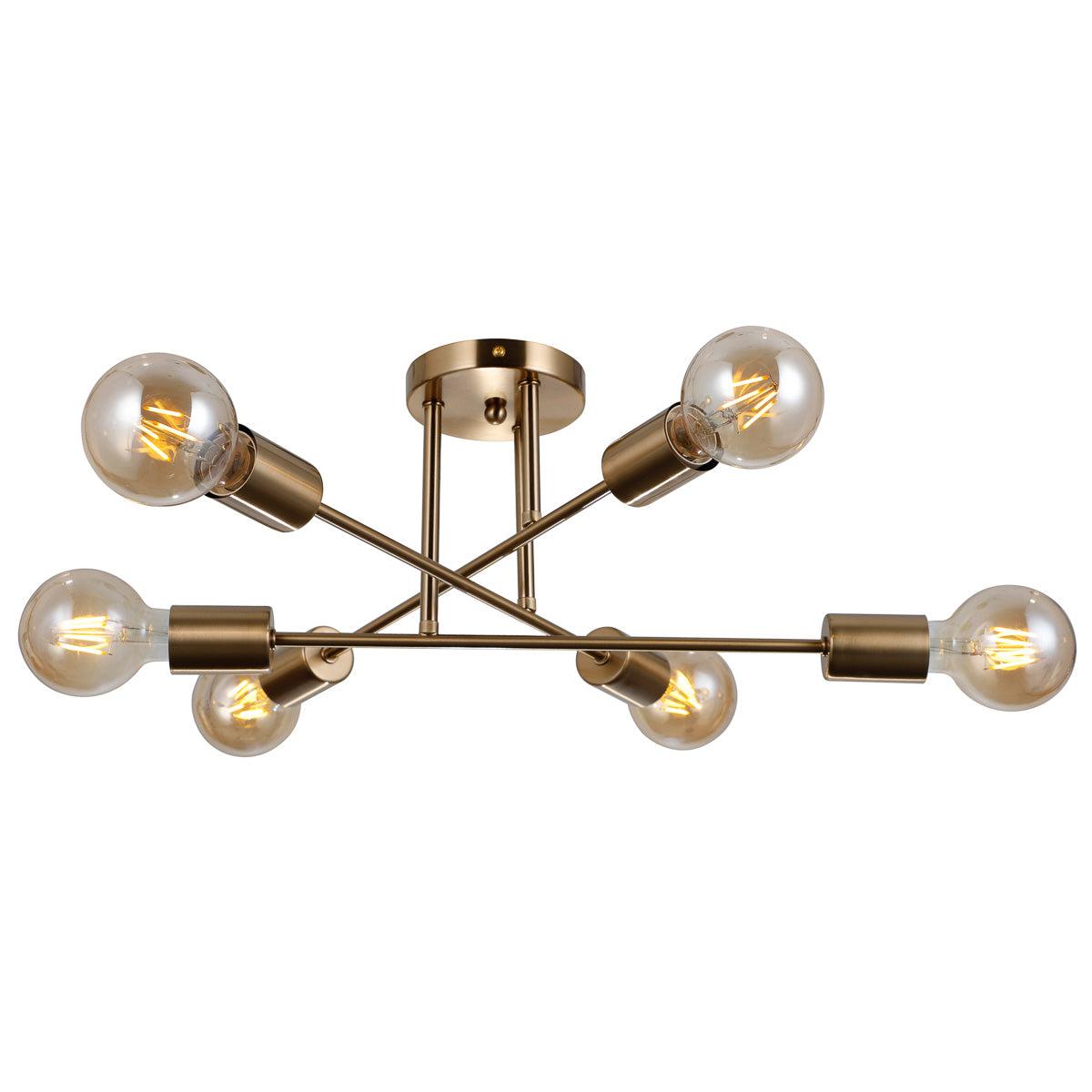 Formio 6-Taklampa Borstad Mässing-Lampconcept.se