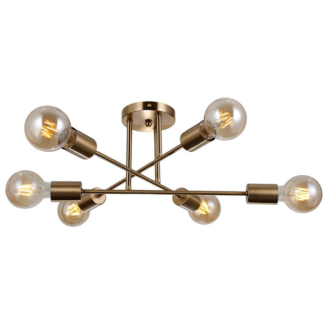 Formio 6-Taklampa Borstad Mässing-Lampconcept.se