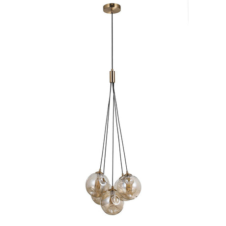 Perlos 3 Cluster Taklampa Mässing/Amber-Lampconcept.se