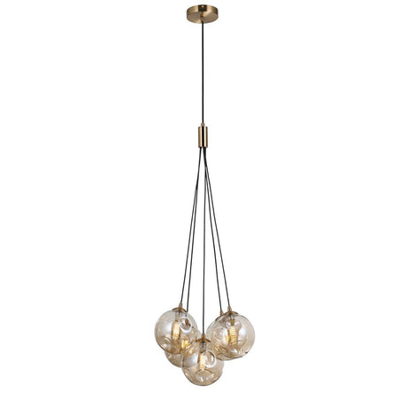 Perlos 3 Cluster Taklampa Mässing/Amber-Lampconcept.se