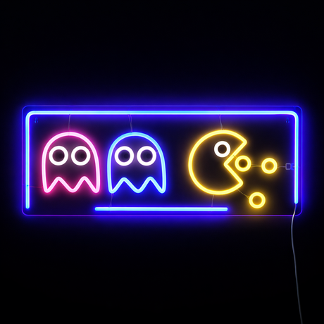 Pacman Neon Vegglampe