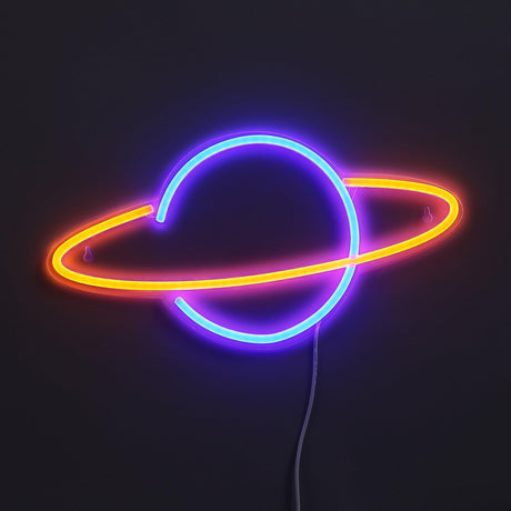 Saturn Neon Vägglampa Blå/Orange-Lampconcept.se