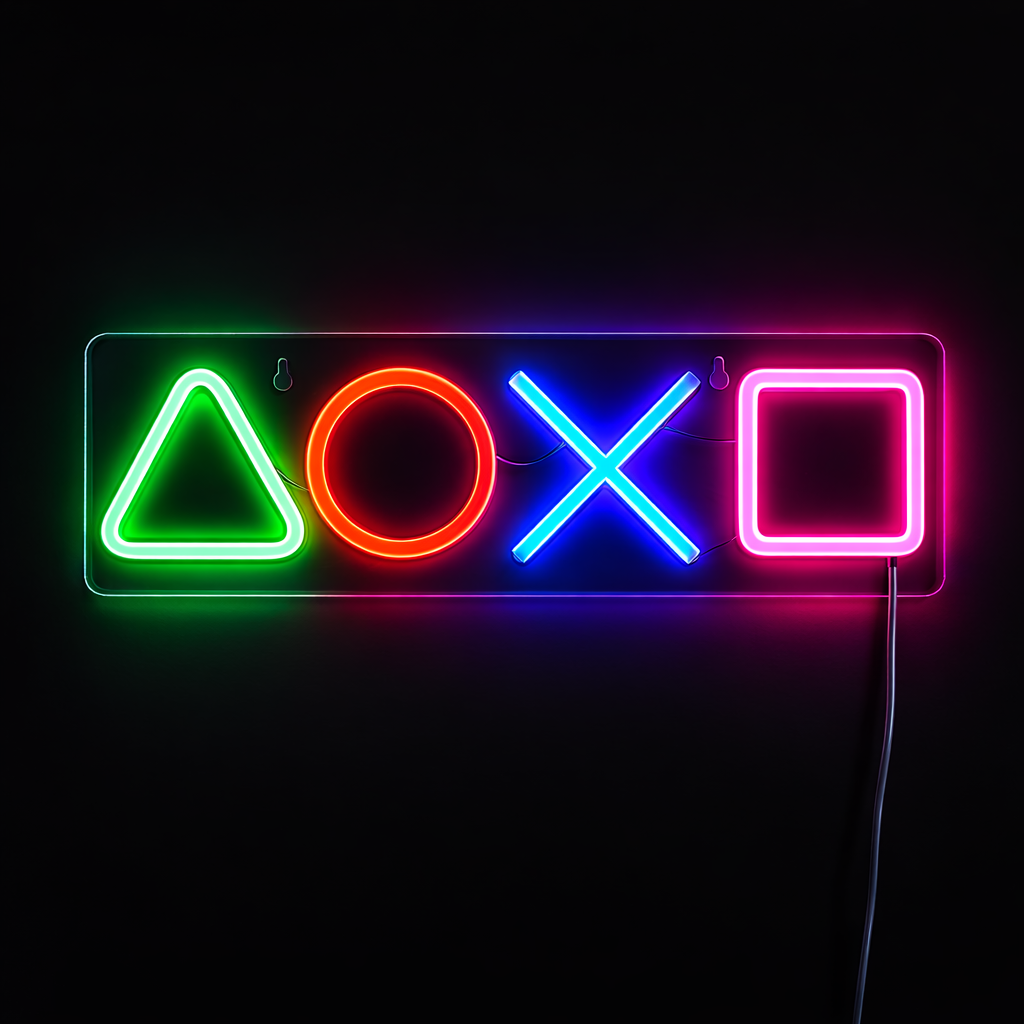 Playstation Neon Vegglampe