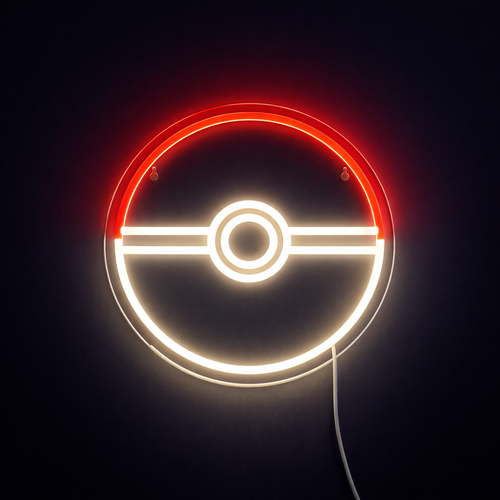 Pokéball Neon Vegglampe