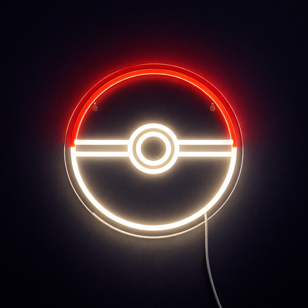 Pokéball Neon Vegglampe