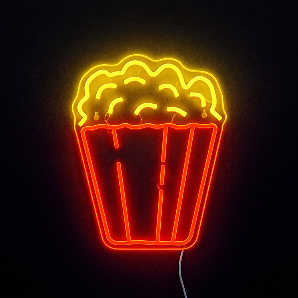 Popcorn Neon Vegglampe