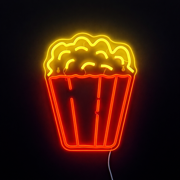 Popcorn Neon Vegglampe