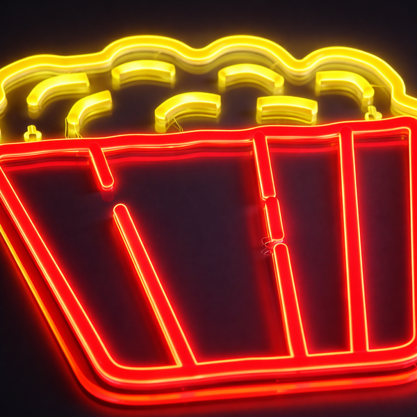 Popcorn Neon Vegglampe