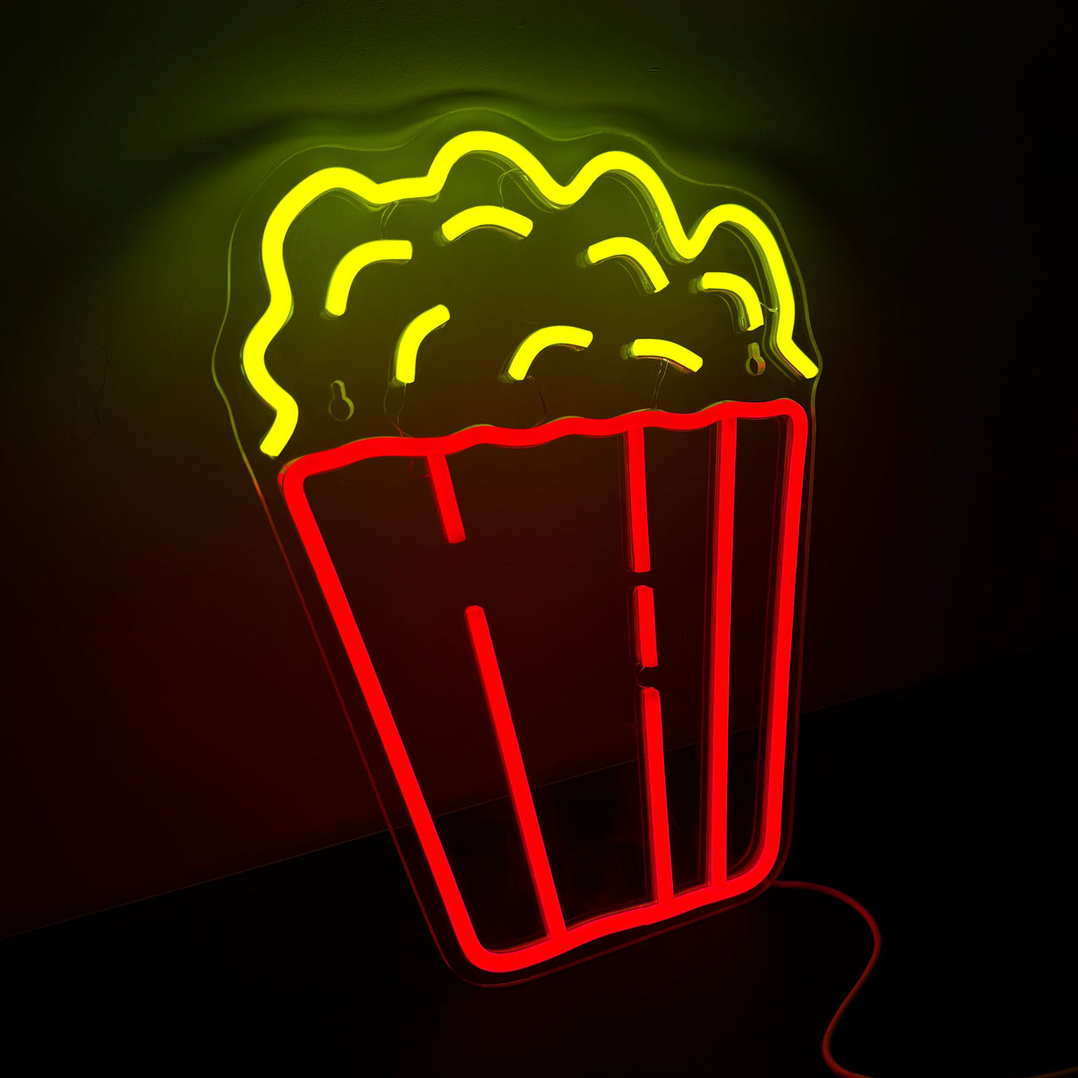 Popcorn Neon Vegglampe