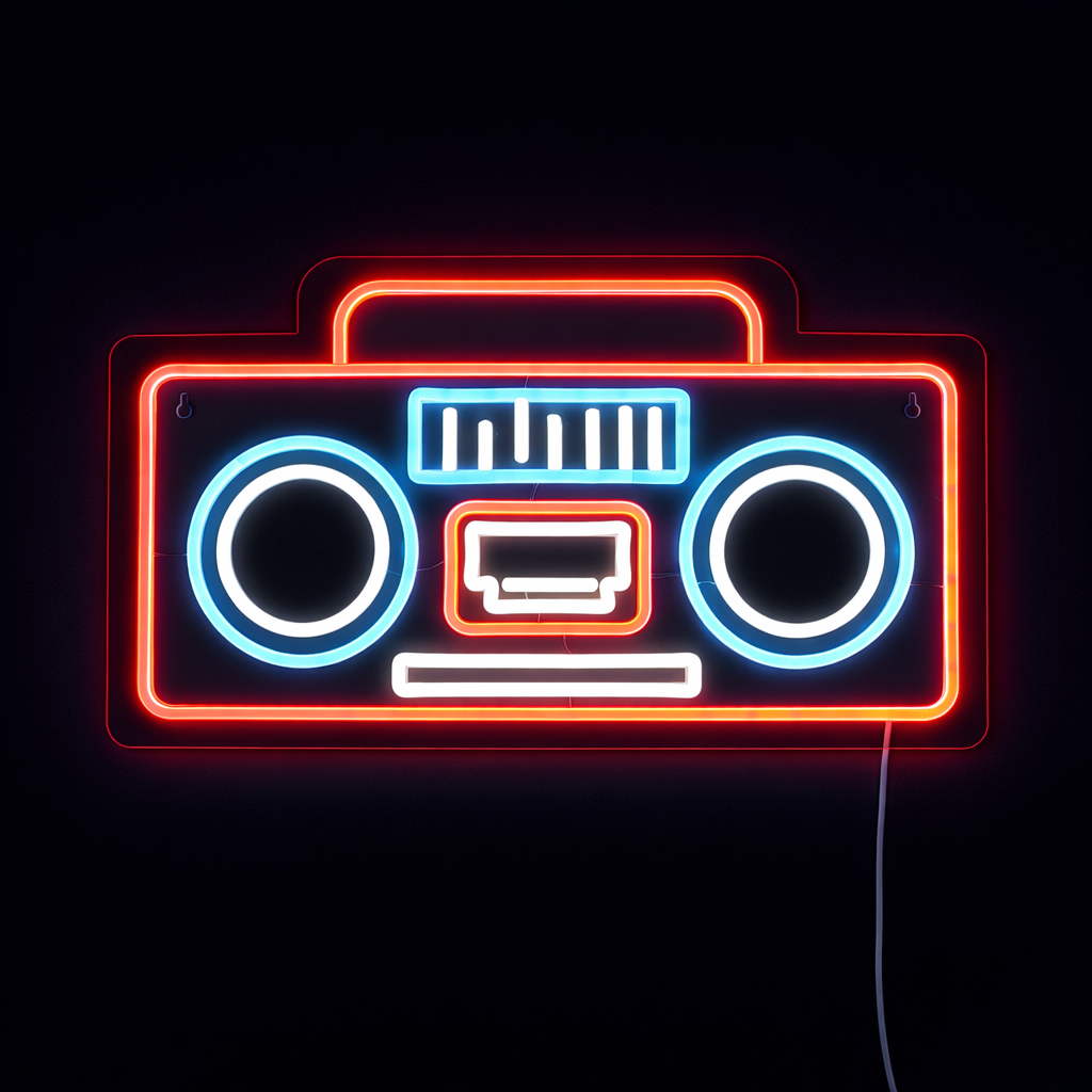 Radio Neon Vegglampe