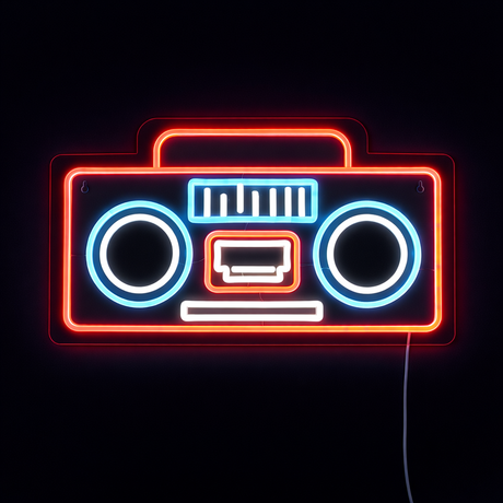 Radio Neon Vegglampe