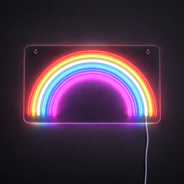 Rainbow Neon Vegglampe
