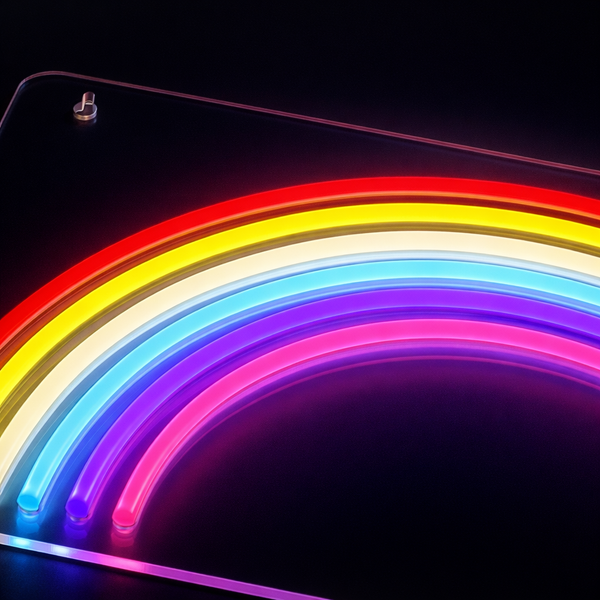 Rainbow Neon Vegglampe