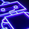Robot Neon Vegglampe