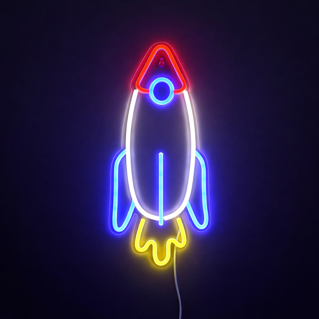 Rocket Neon Vegglampe