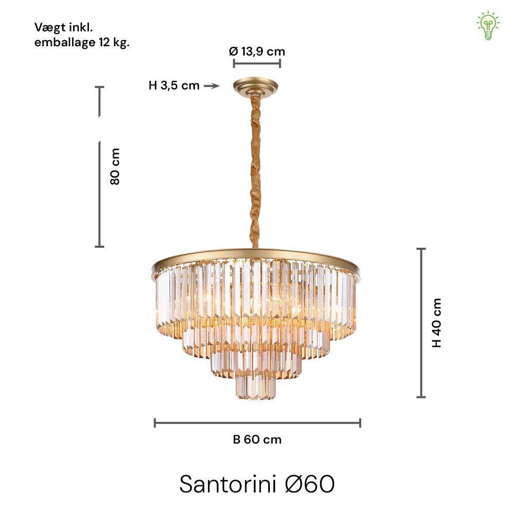 Santorini Lysekrone Ø60