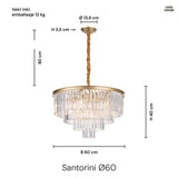 Santorini Lysekrone Ø60 Klar
