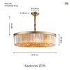 Santorini Lysekrone Ø75 Amber