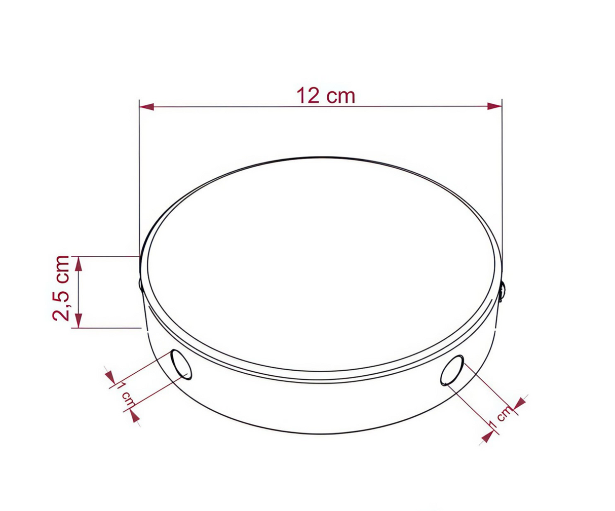 Takkopp 4x Sidehull Børstet Messing