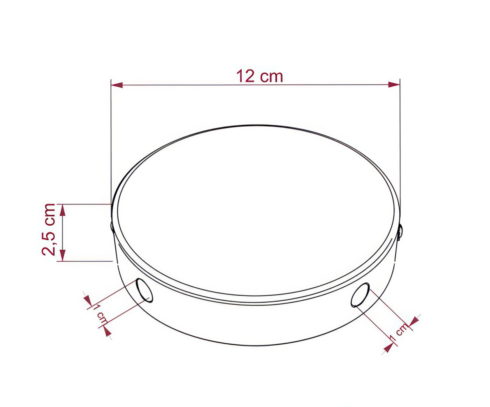 Samlerosett med 4 Sidehull i Metall