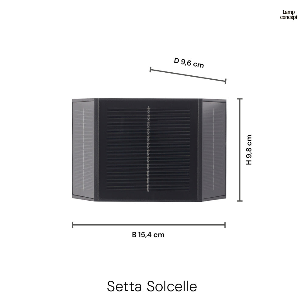 Setta solcellevegglampe