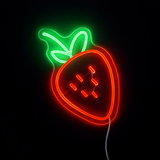 Jordbær Neon Vegglampe