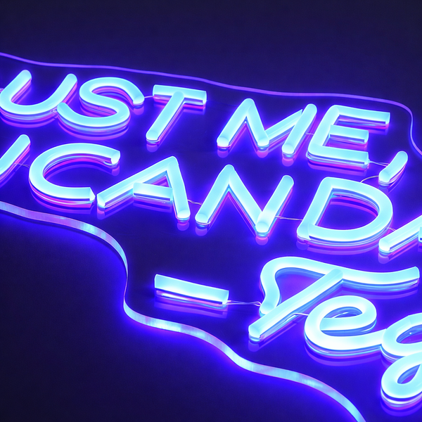 Trust Me You Can Dance Neon Vegglampe Blå