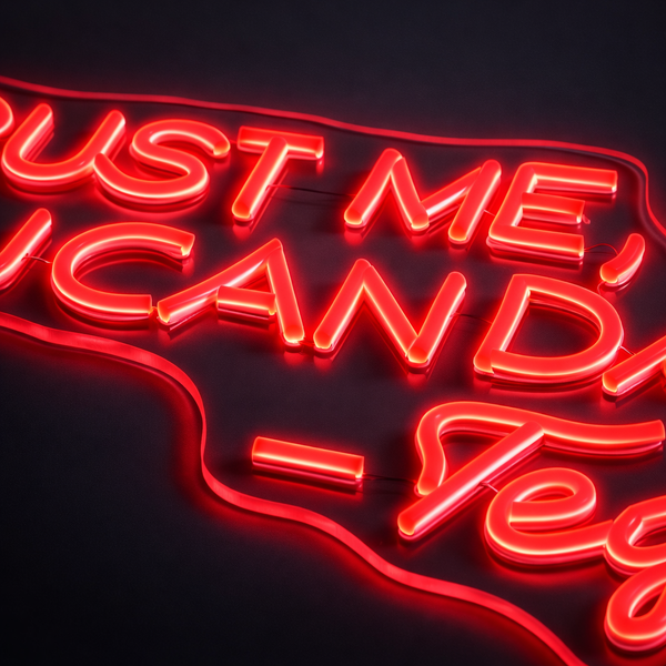 Trust Me You Can Dance Neon Vegglampe Rød
