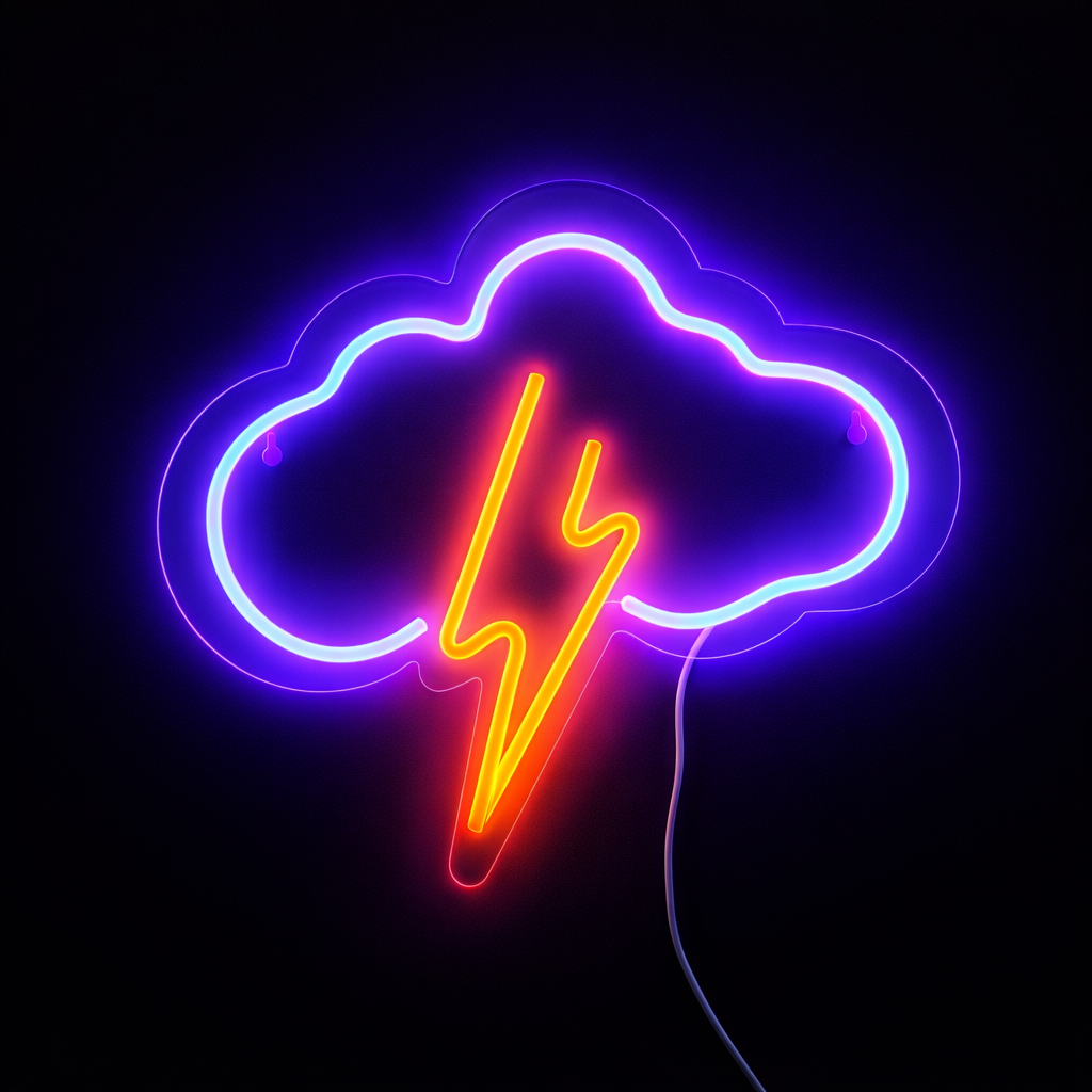 Thunder Cloud Neon Vegglampe