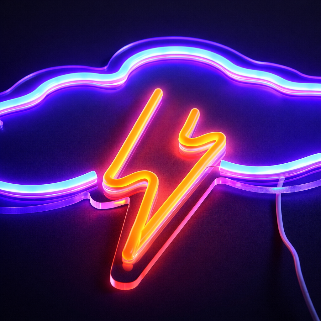 Thunder Cloud Neon Vegglampe