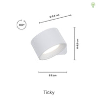 Ticky Magnetisk Vegglampe