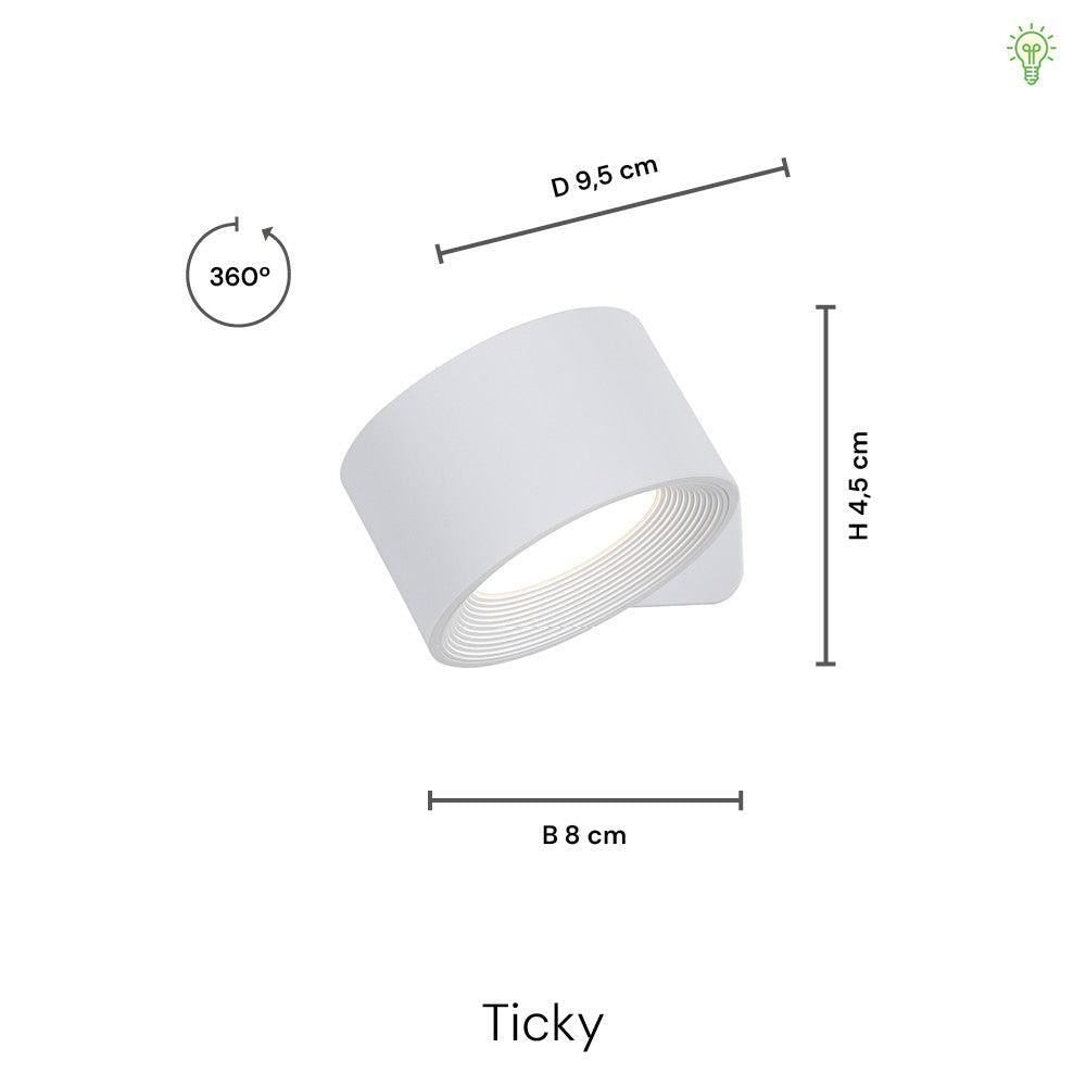Ticky Magnetisk Vegglampe
