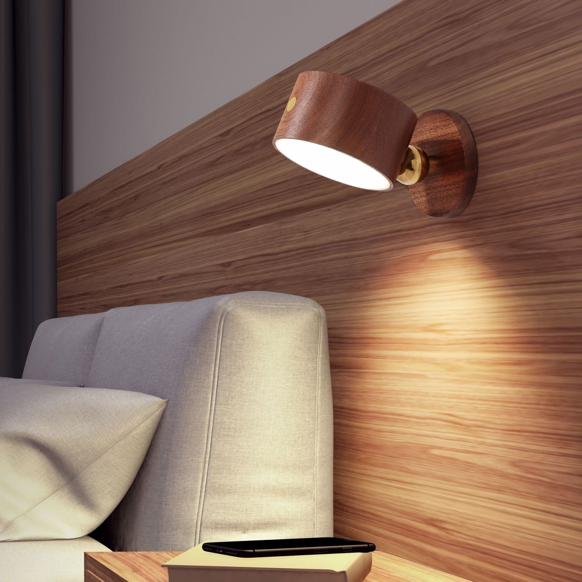 Björk Trådløs Vegglampe