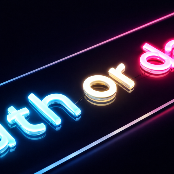 Truth or Dare Neon Vegglampe