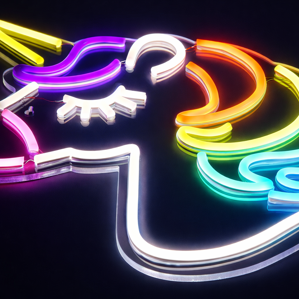 Unicorn Neon Vegglampe