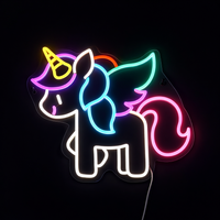 Unicorn Baby Neon Vegglampe