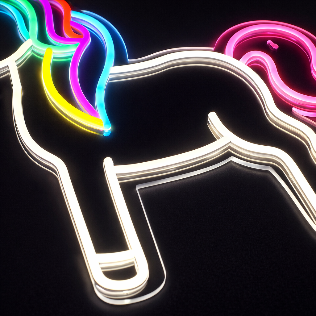Unicorn Mama Neon Vegglampe