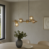 Valencia Langbordslampe 63cm Messing/Amber