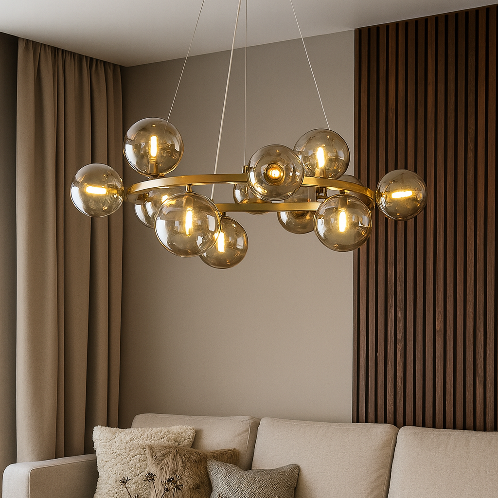 Valencia Lysekrone Messing/Amber