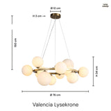 Valencia Lysekrone Messing/Opal