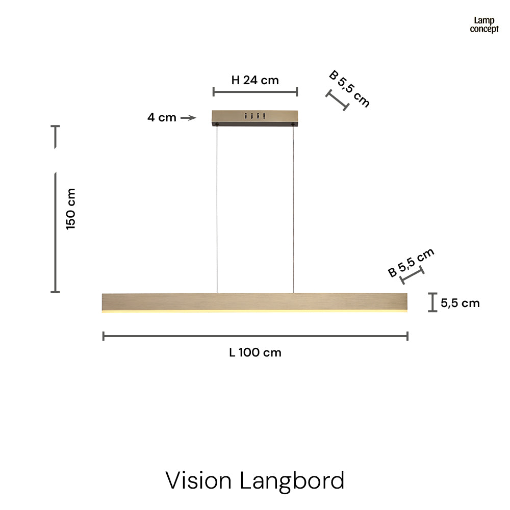 Vision Langbordspendel Messing