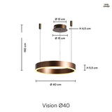 Vision Pendellampe Ø40 Kobber