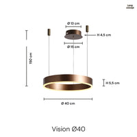 Vision Pendellampe Ø40 Kobber