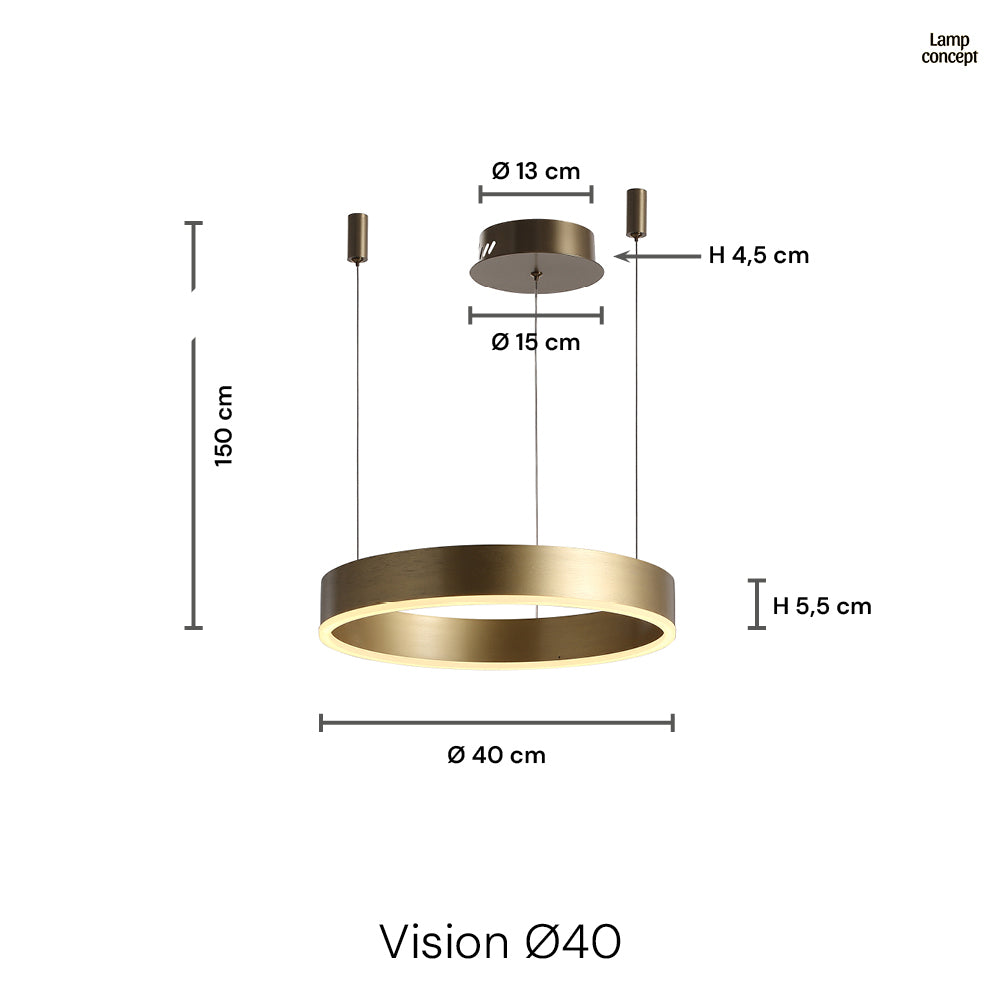 Vision Pendellampe Ø40 Messing