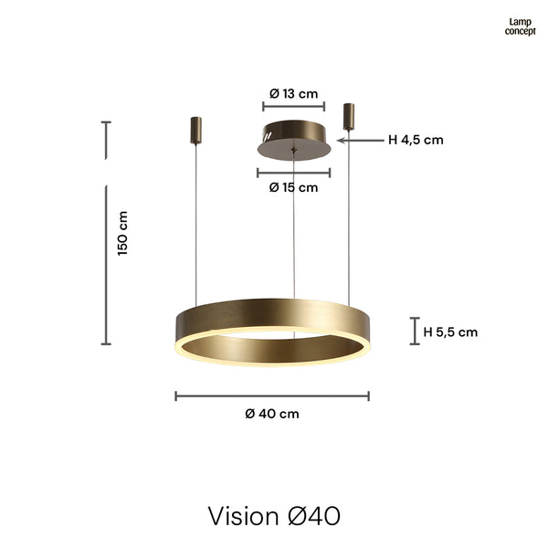 Vision Pendellampe Ø40 Messing