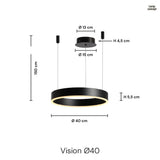 Vision Pendellampe Ø40 Svart