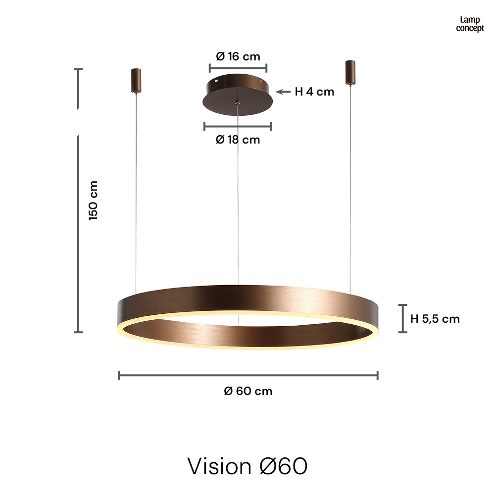 Vision Pendellampe Ø60 Kobber