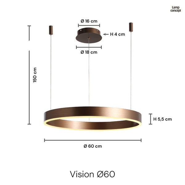 Vision Pendellampe Ø60 Kobber